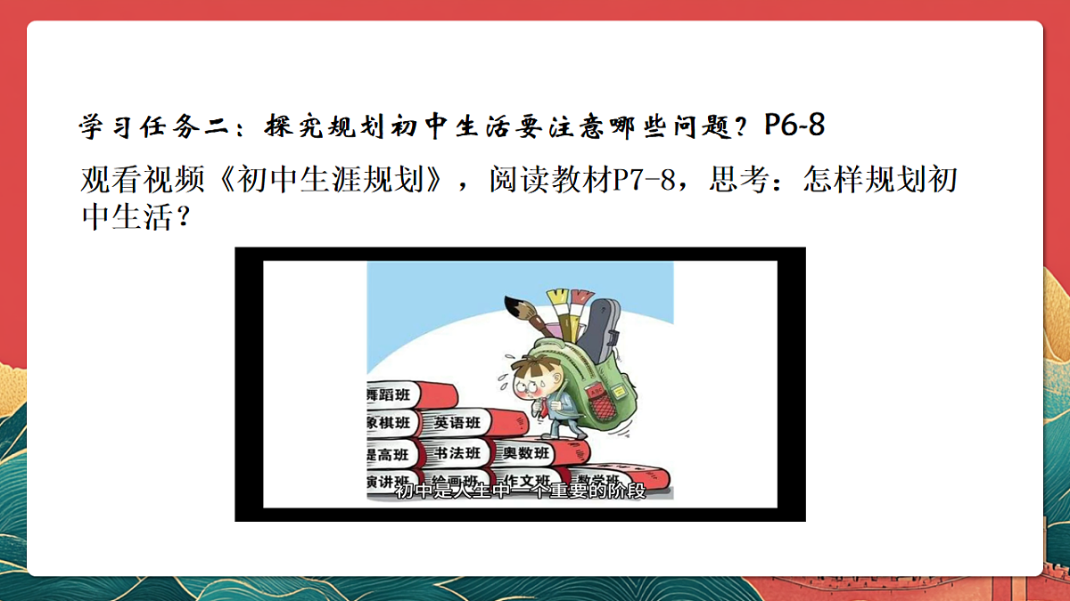 人教部编版政治七上 1.2《规划初中生活》课件第8页