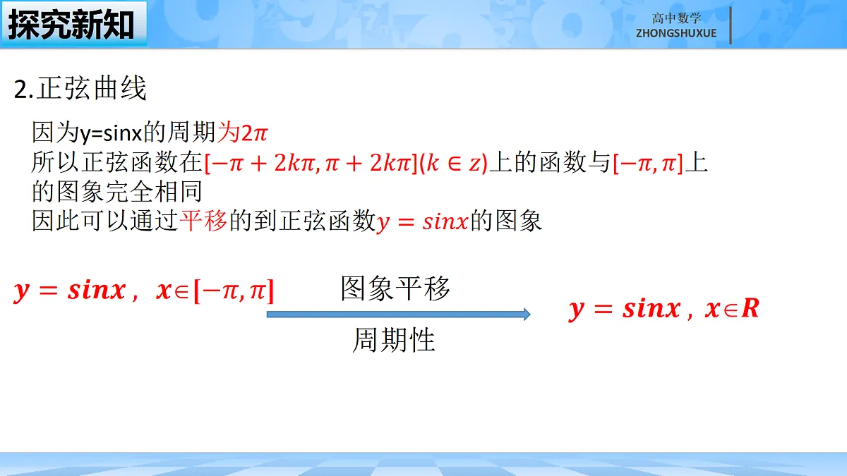 人教B版高中数学必修3 《7-3-1正弦函数的性质与图形---第二课时》课件第7页
