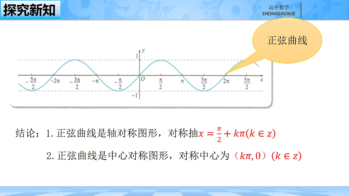人教B版高中数学必修3 《7-3-1正弦函数的性质与图形---第二课时》课件第8页