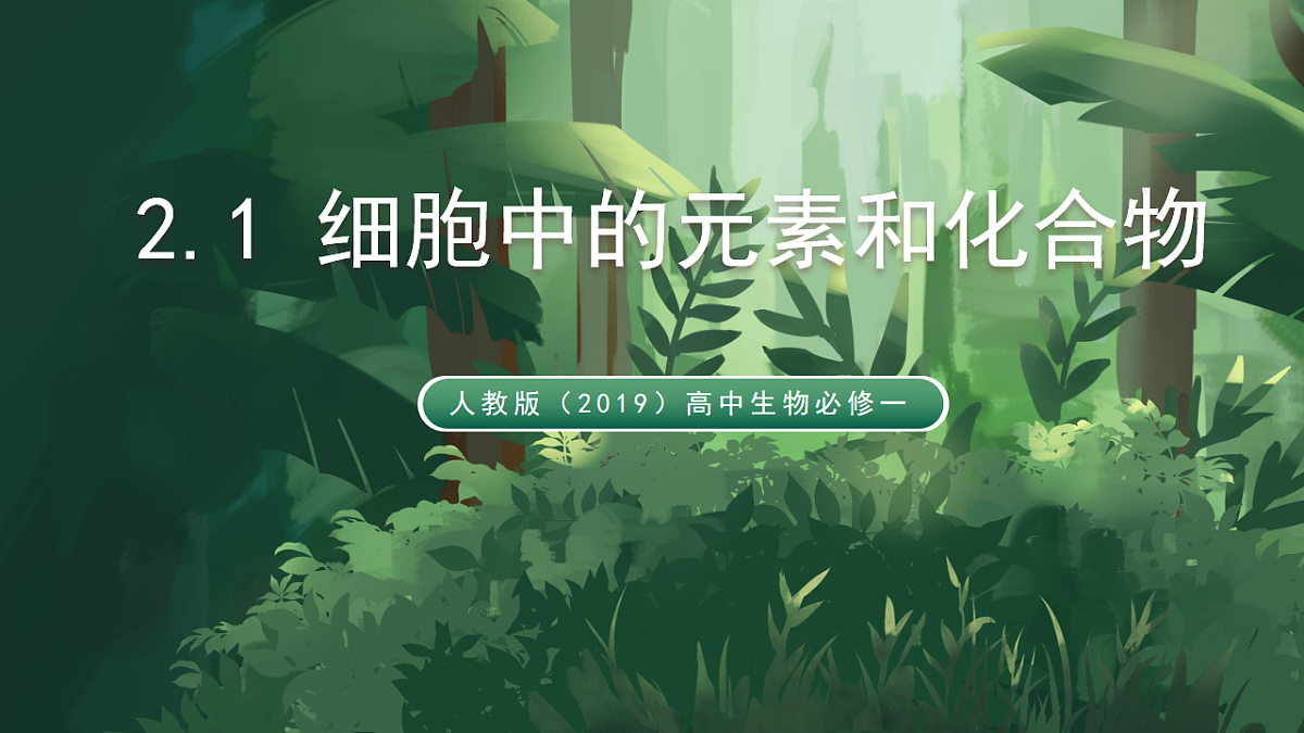 人教版（2019）高中生物必修一2.1 细胞中的元素和化合物 精讲课件第1页