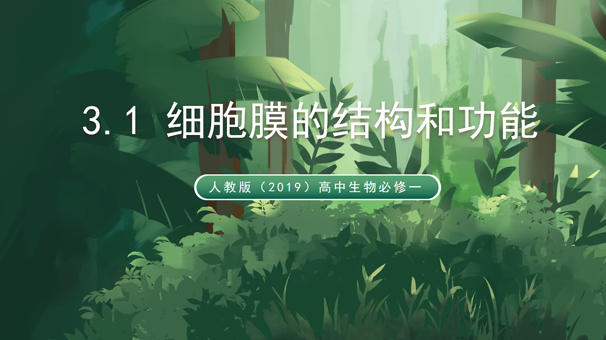 人教版（2019）高中生物必修一3.1 细胞膜的结构和功能 精讲课件第1页
