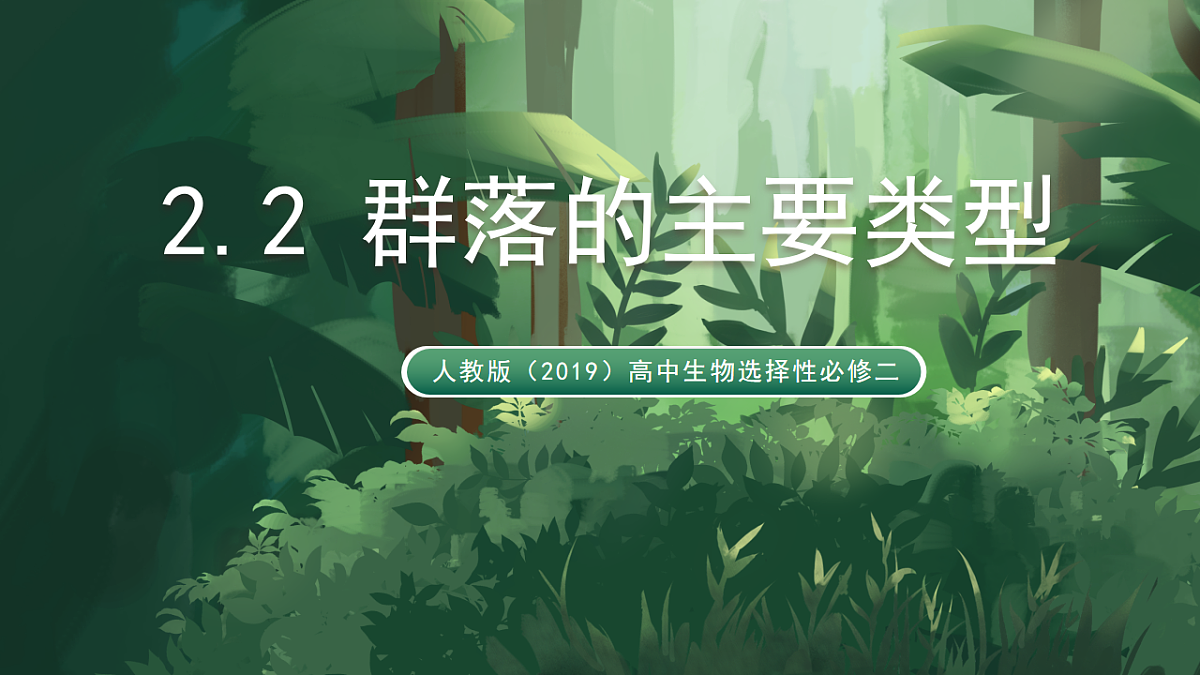 人教版（2019）高中生物选择性必修二2.2 群落的主要类型 课件第1页