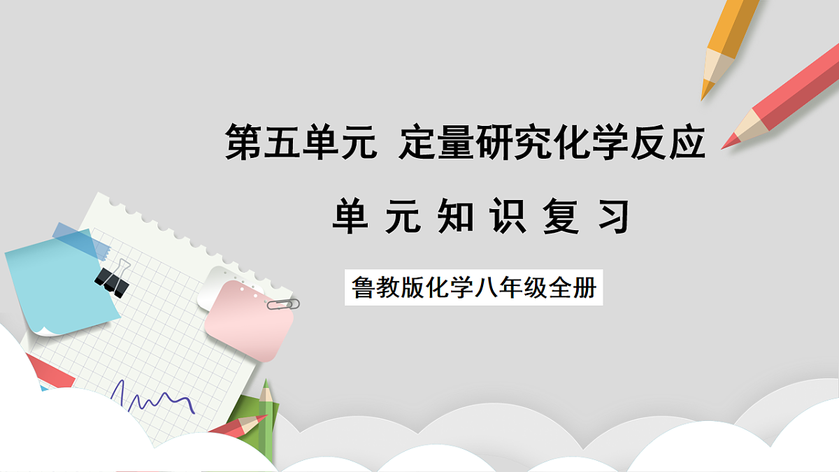 鲁教版（五四制）（2024）化学八年级全册 第五单元《 定量研究化学反应》 课件第1页