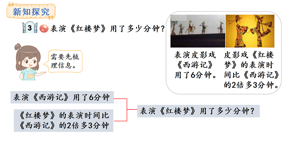 青岛版（六三）数学三年级上册4.3 求比一个数的几倍多（少）几的数是多少（课件）第3页