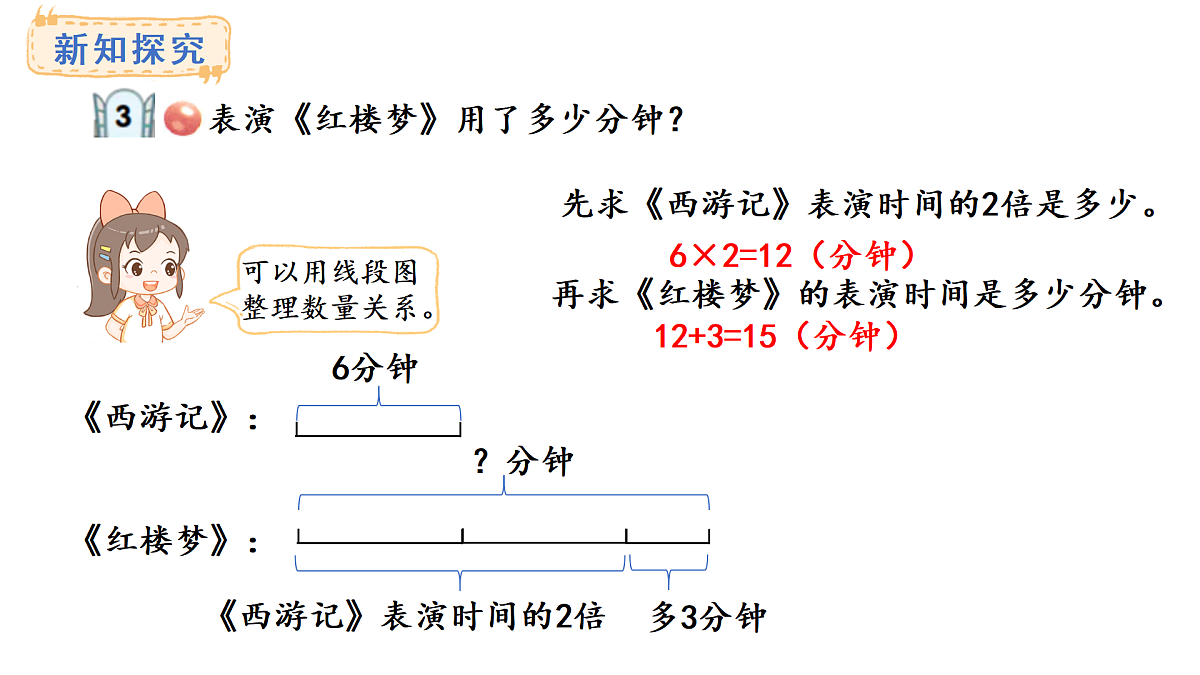 青岛版（六三）数学三年级上册4.3 求比一个数的几倍多（少）几的数是多少（课件）第5页