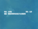 九年級(jí)上冊(cè)化學(xué)人教版（2024） 第七單元 跨學(xué)科實(shí)踐活動(dòng)6  調(diào)查家用燃料的變遷與合理使用課件PPT