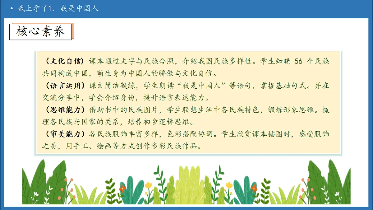 【任务型备课】统编版语文一上-我上学了1. 我是中国人（课件）第4页