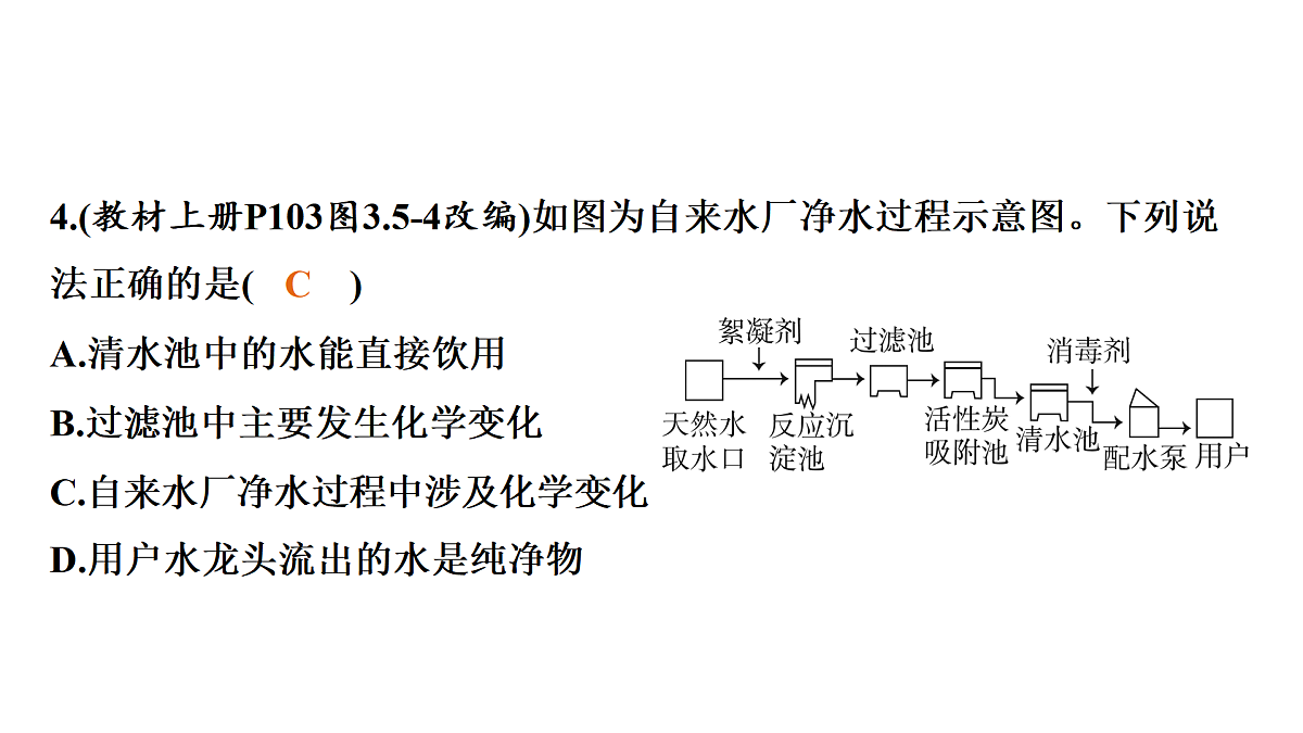 科粤版（2024）化学九年级上册 第三单元维持生命的物质——氧气、水跨学科实践活动：水的净化与自制净水器 课件第4页
