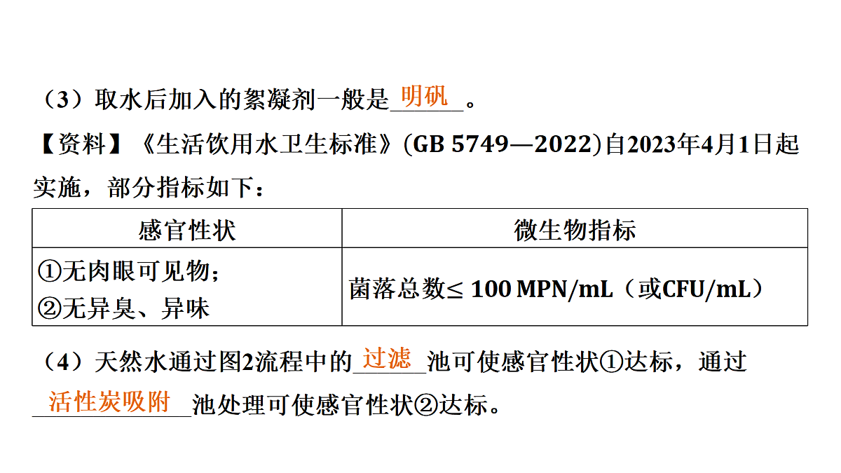 科粤版（2024）化学九年级上册 第三单元维持生命的物质——氧气、水跨学科实践活动：水的净化与自制净水器 课件第8页