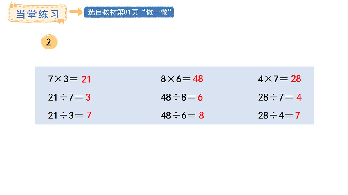 人教版数学二年级上册5.4 用7~9的乘法口诀求商（课件）第8页