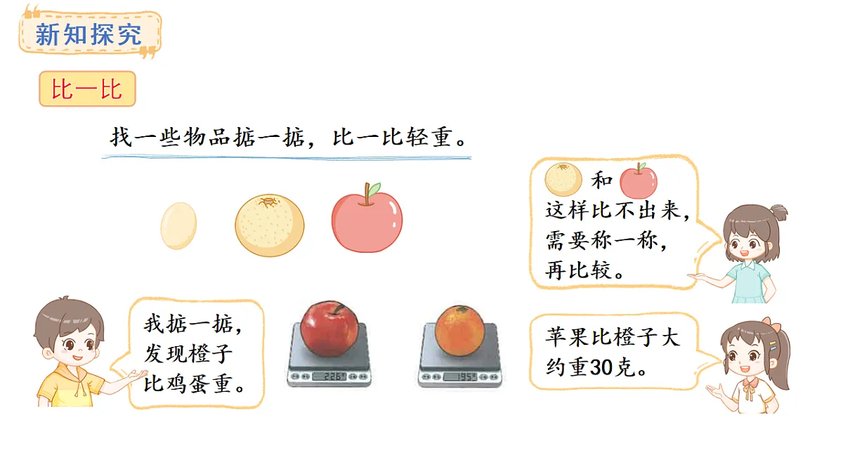 人教版数学三年级上册3.6 称重我很行（课件）第3页