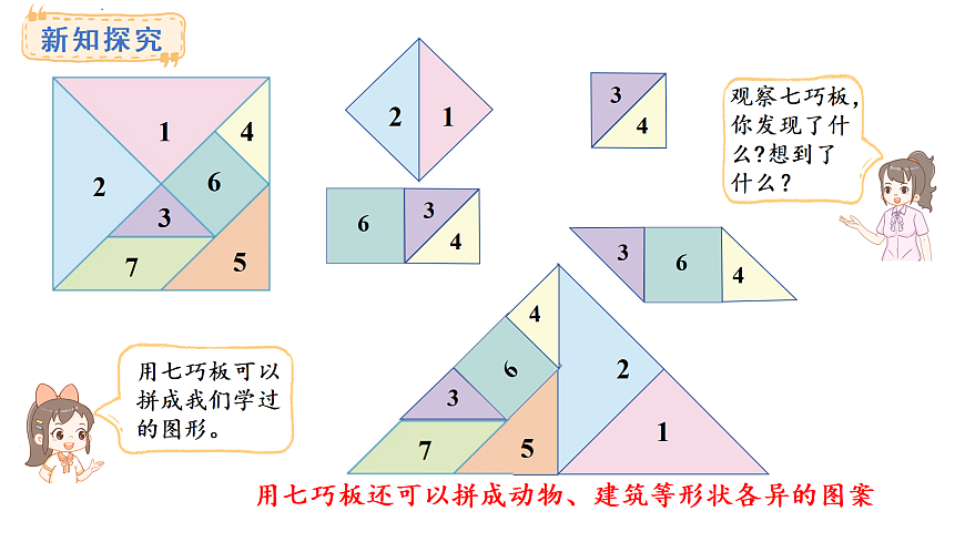 冀教版数学二年级上册4.5  七巧板拼图（课件）第4页