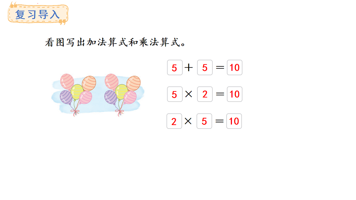 冀教版数学二年级上册3.2   4的乘法口诀（课件）第2页
