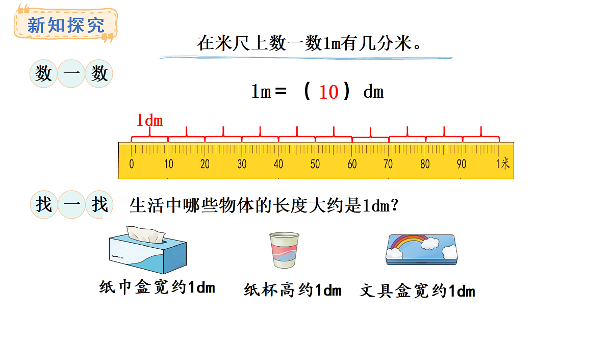 西师大版数学三年级上册4.2 分米、毫米的认识(课件)第5页