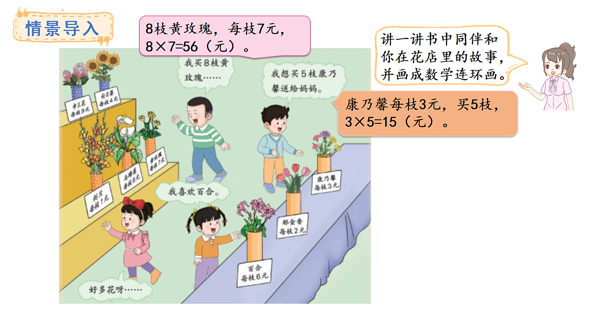 冀教版数学二年级上册5.8  数学连环画（课件）第3页