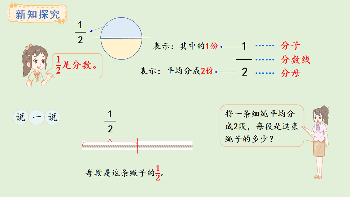 5.1  初步认识分数(课件)2025-2026学年西师大版三年级数学上册第5页