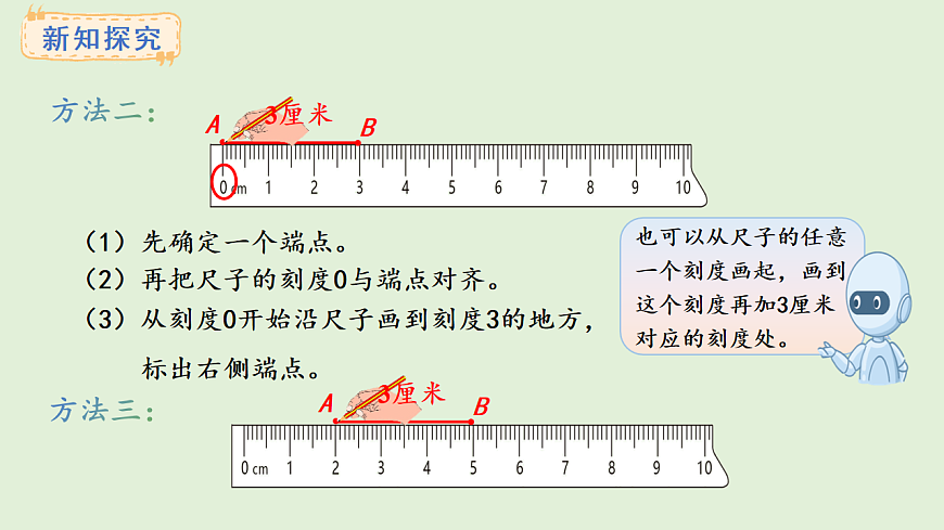 6.4   画线段（1）(课件)2025-2026学年西师大版三年级数学上册第5页