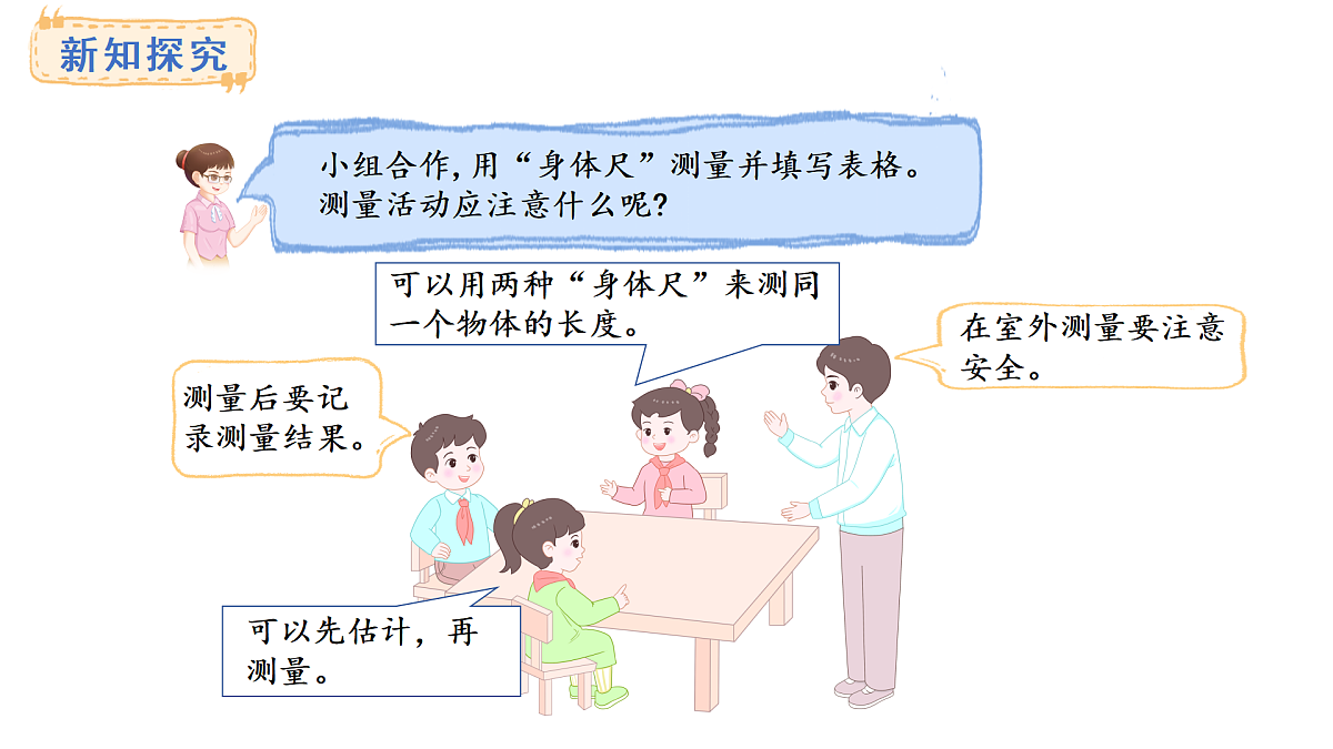 西师大版数学二年级上册3.6 用身体上的尺子测量（课件）第6页