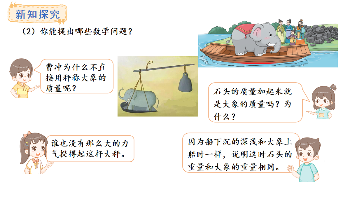 西师大版数学三年级上册探秘曹冲称象 活动二(课件)第4页