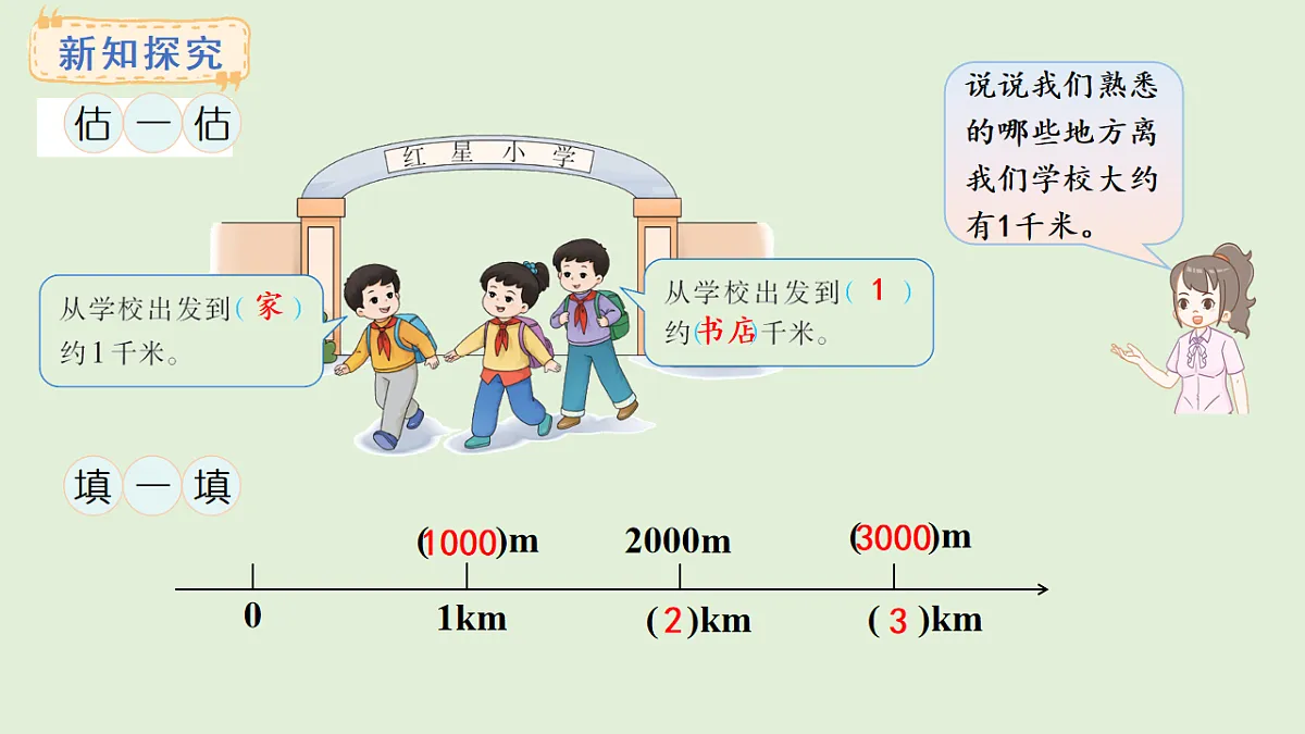 4.1 千米的认识(课件)2025-2026学年西师大版三年级数学上册第7页