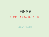 校園小導游第1課時  認識東、南、西、北(課件)2025-2026學年人教版二年級數(shù)學上冊