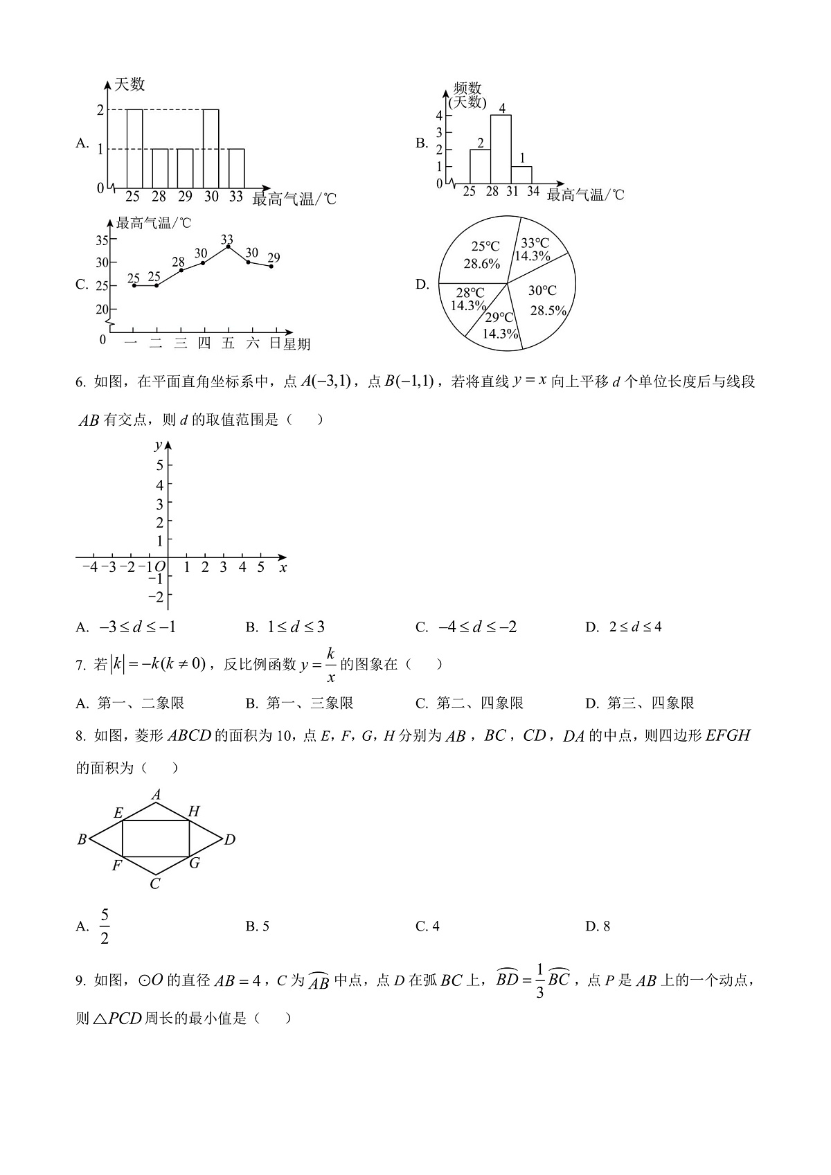2025年广东省广州市中考数学真题（题目版）第2页