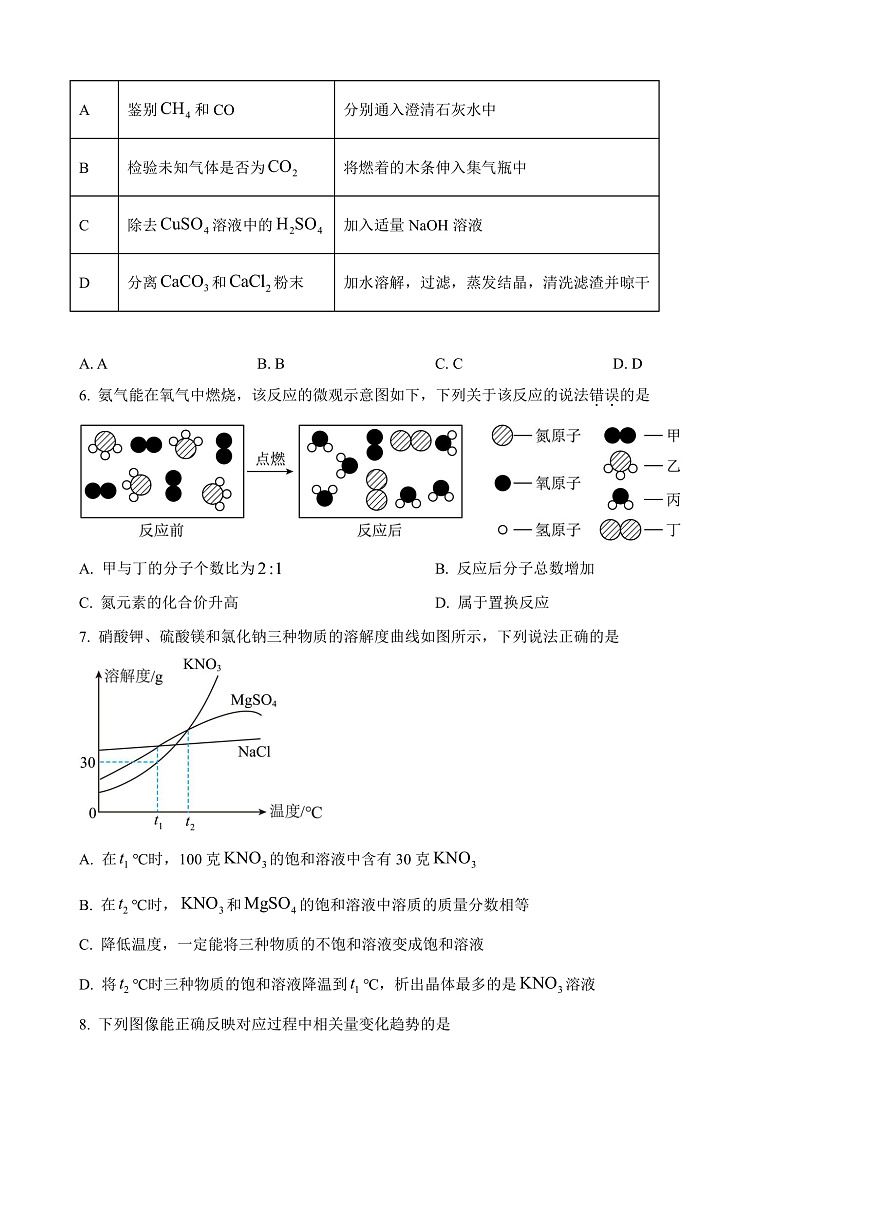 2025年四川省广元市中考化学真题第2页