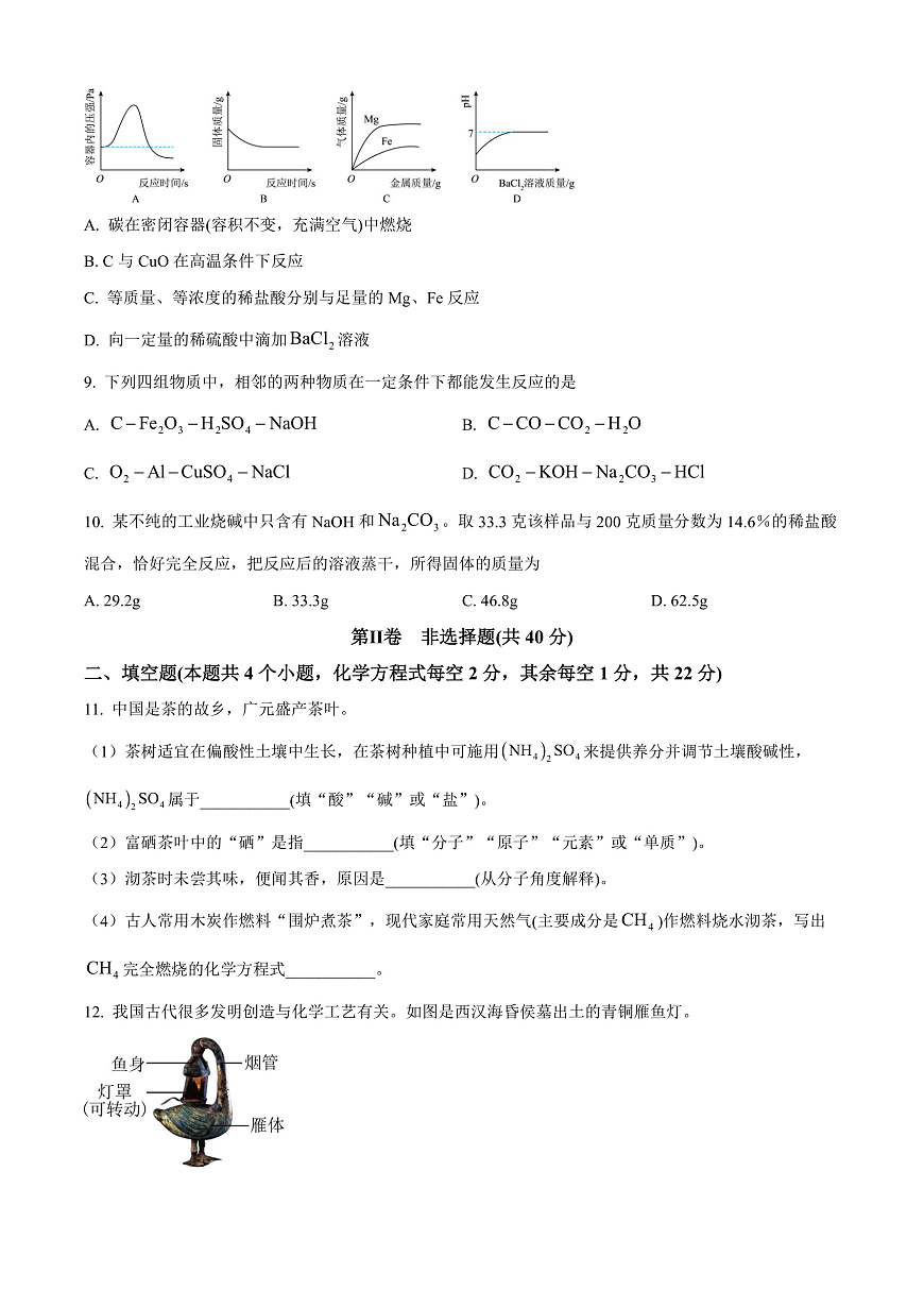 2025年四川省广元市中考化学真题第3页