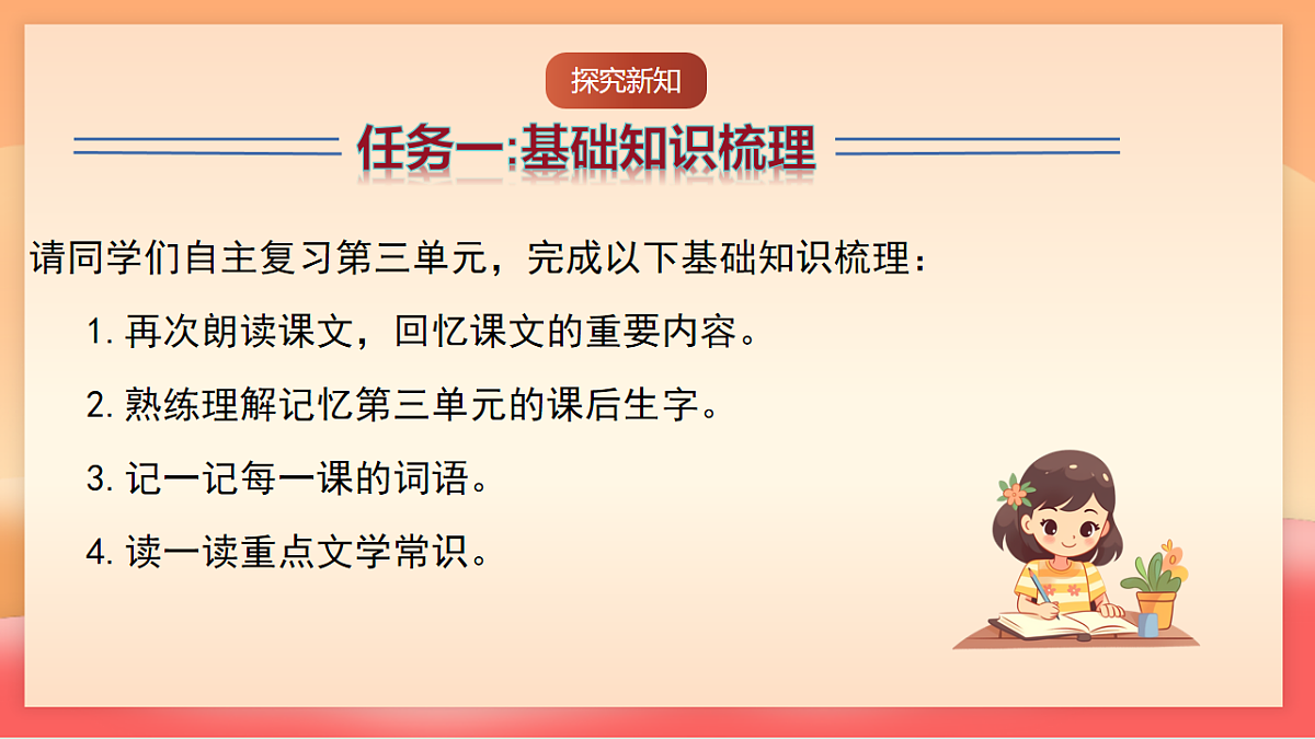 人教部编版（五四制）语文七年级上册（2024）第三单元复习课件（基础知识、文言文整理、散文阅读答题技巧）课件第4页
