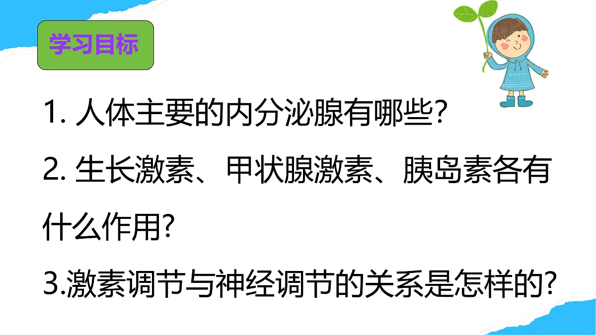 【核心素养】人教版初中生物八年级上册4.6.4《激素调节》课件第3页