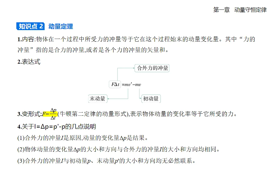1.2动量定理知识串讲课件-人教版高中物理高二上学期第2页