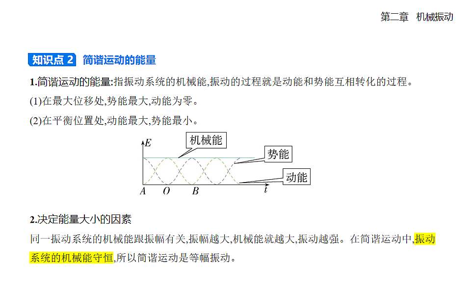 2.3简谐运动的回复力和能量知识点串讲课件-人教版高中物理高二上学期第4页