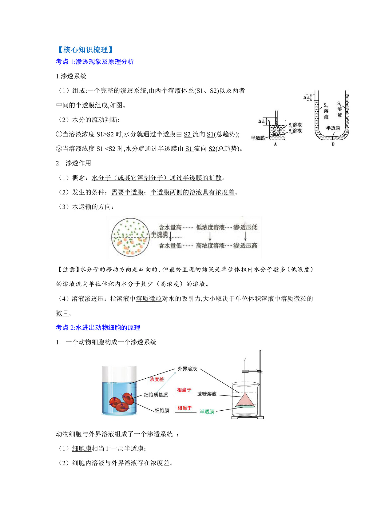 第四章 物质的输入和输出讲义（教师版）第2页
