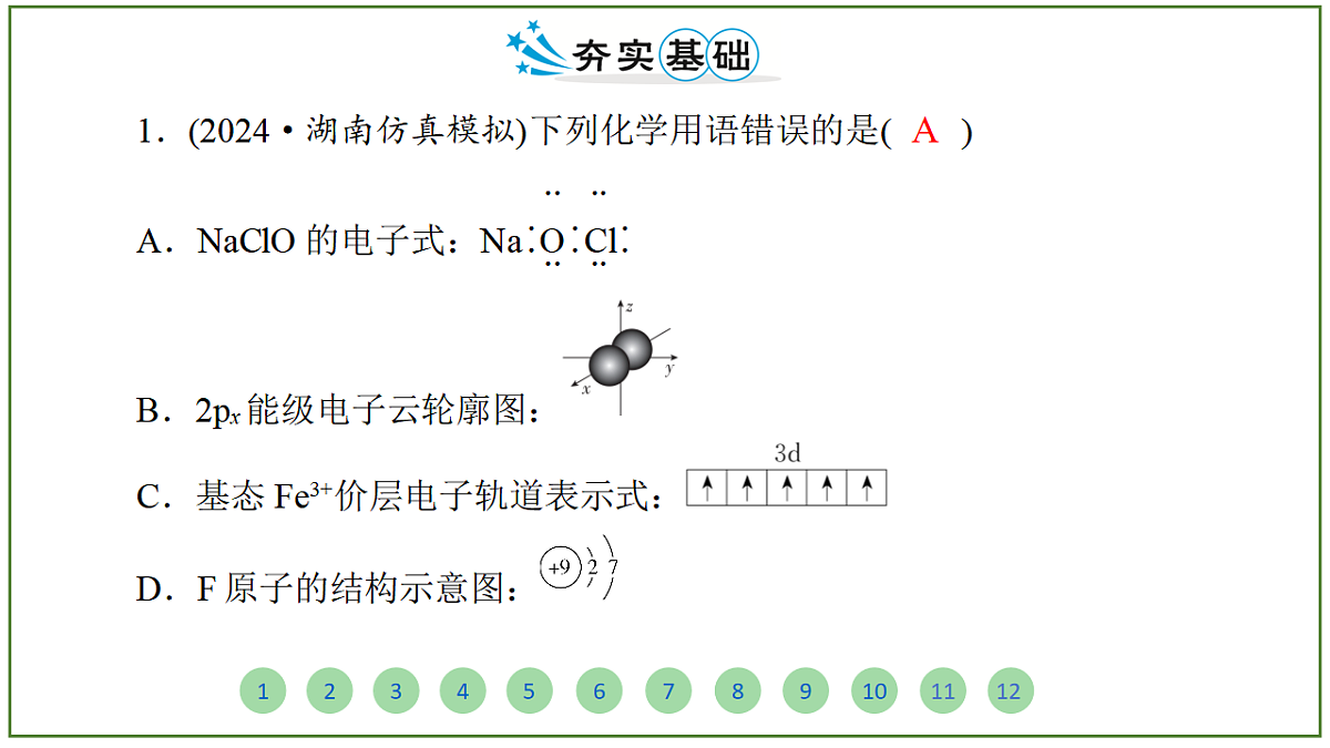 2026届高考化学一轮复习习题课件及答案解析：第五章 第一讲 原子结构 核外电子排布第2页