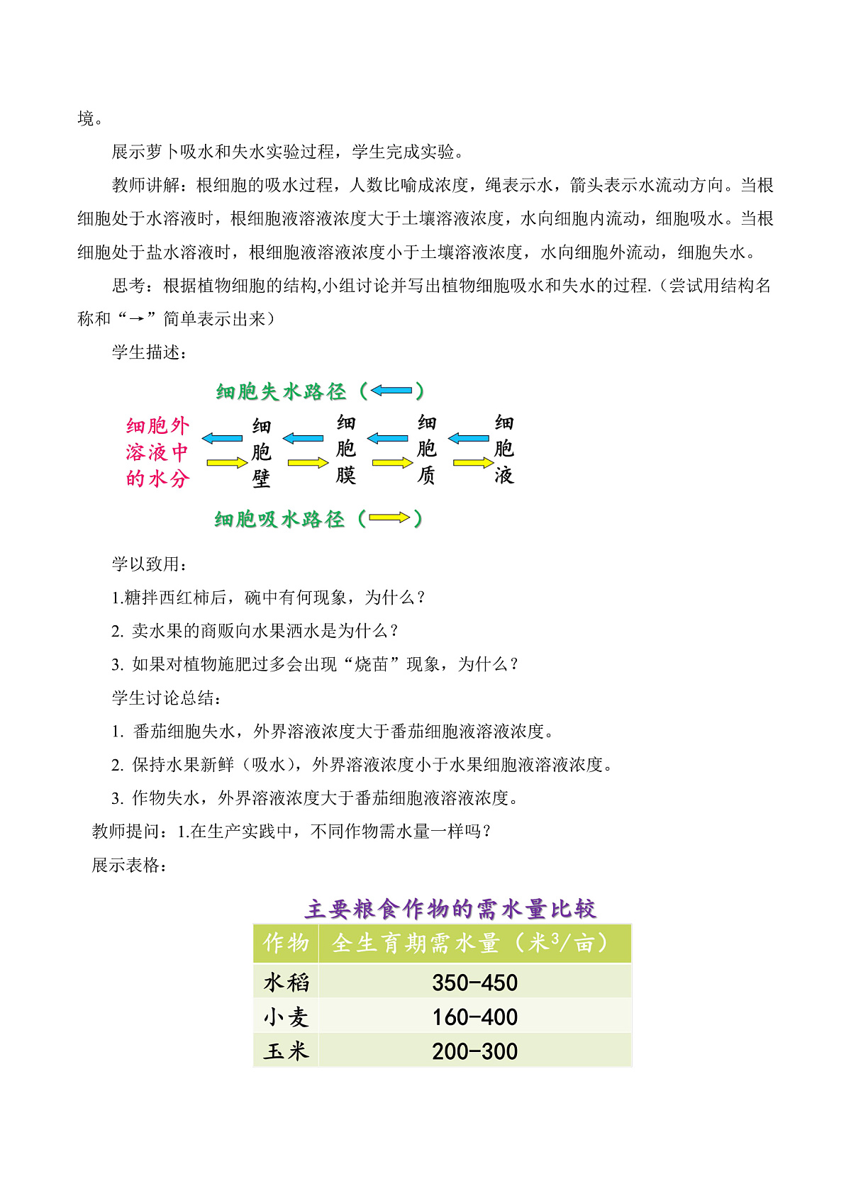 4.10.1 植物的营养器官（第1课时）（教学设计）第3页
