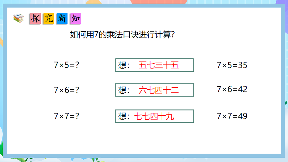 （2025新教材）人教版数学二年级上册5.1《7的乘法口诀》PPT课件第8页