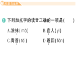 小學(xué)語文新部編版三年級(jí)上冊(cè)第七單元20 古詩三首 作業(yè)課件（含答案）（2025秋新版）