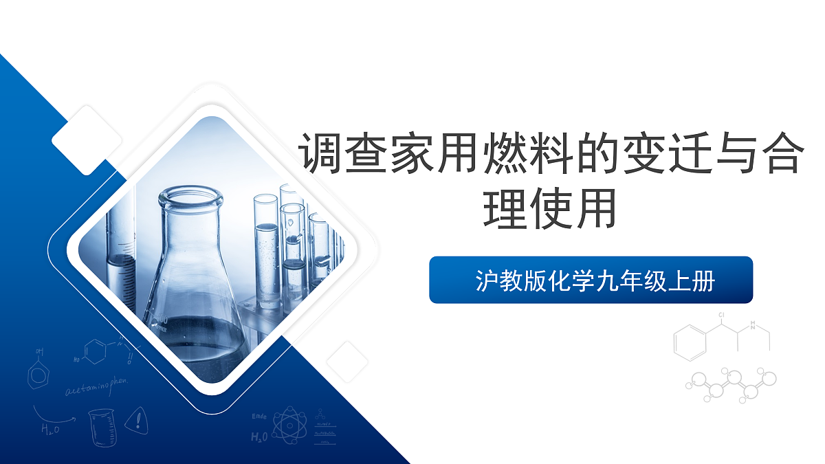 沪教版化学九上跨学科实践活动3《 调查家用燃料的变迁与合理使用》课件 第1页
