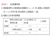 初中地理新人教版八年级上册第一章第二节 人口作业课件（含答案）（2025秋）