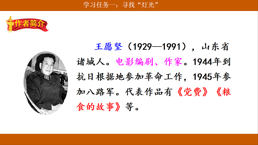 【核心素养目标】部编版小学语文六上 8《灯光》课件第6页