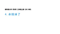 小学科学教科版(2024)三年级上册(2024)4.水结冰了教学课件ppt