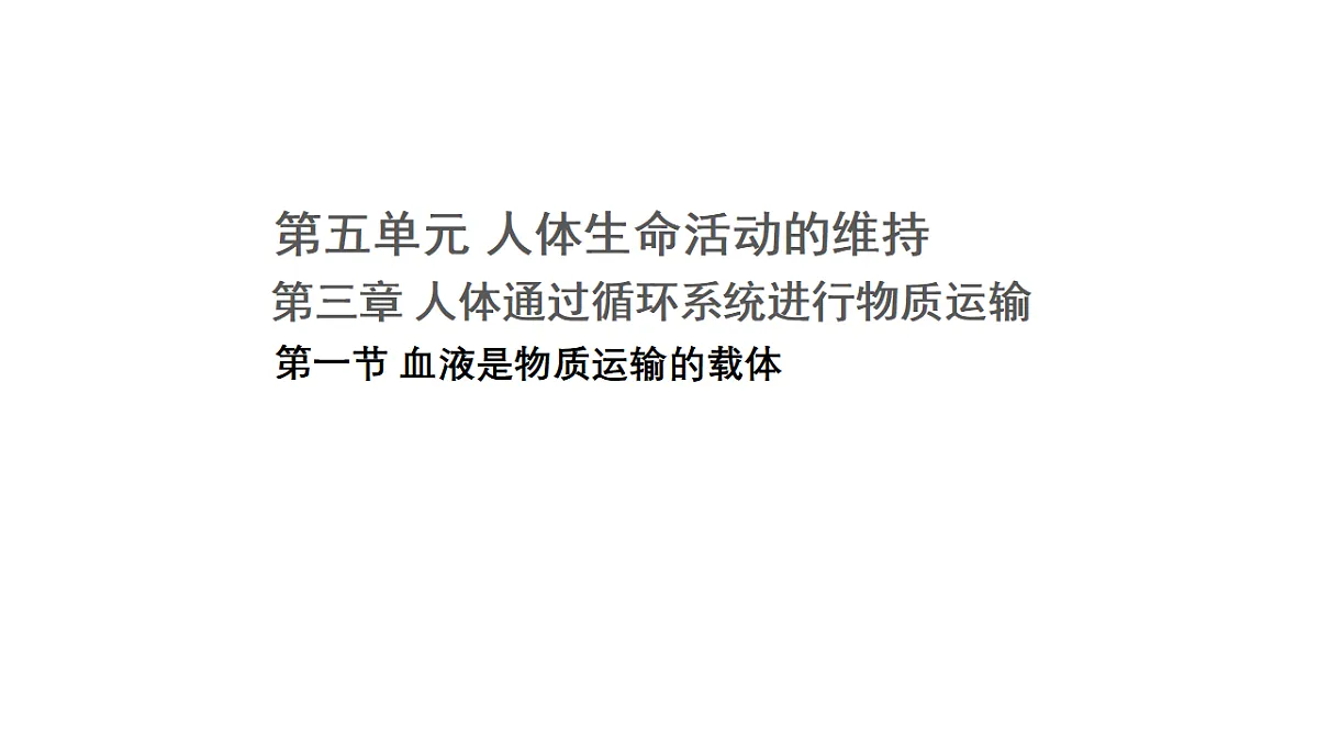 5.3.1 血液是物质运输的载体（课件）-2025-2026学年济南版生物八年级上册第1页