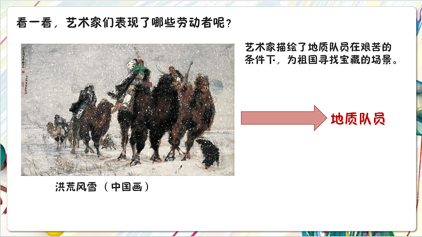 人教版美术一年级下册第三单元 第一课《 身边的人  致敬平凡》 课件第6页