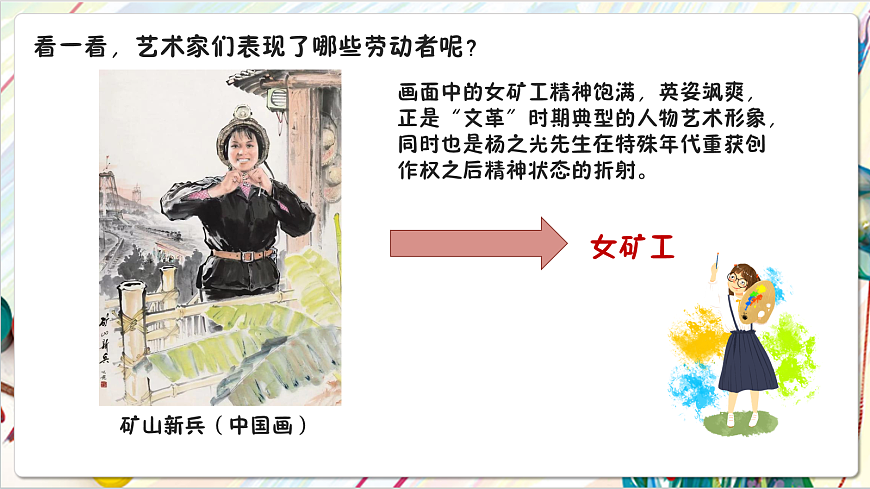 人教版美术一年级下册第三单元 第一课《 身边的人  致敬平凡》 课件第8页