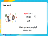 冀教版英语四上 Unit 3 Sports Lesson 1 I like sports  课件