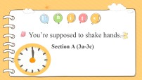 初中英语鲁教版（五四学制）（2024）九年级全册Unit 5 You’re supposed to shake hands. Section A教学ppt课件