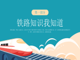 黃綠卡通小學(xué)愛路護(hù)路主題班會鐵路高鐵教育課件