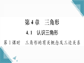2025年湘教版初中数学八年级上册4.1  认识三角形（1）习题课课件（含答案）