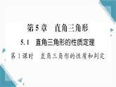 2025年湘教版初中数学八年级上册5.1  直角三角形的性质定理（1）习题课课件（含答案）