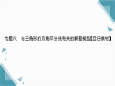 2025年湘教版初中数学八年级上册第四章专题六  与三角形的双角平分线有关的解题模型习题课课件（含答案）